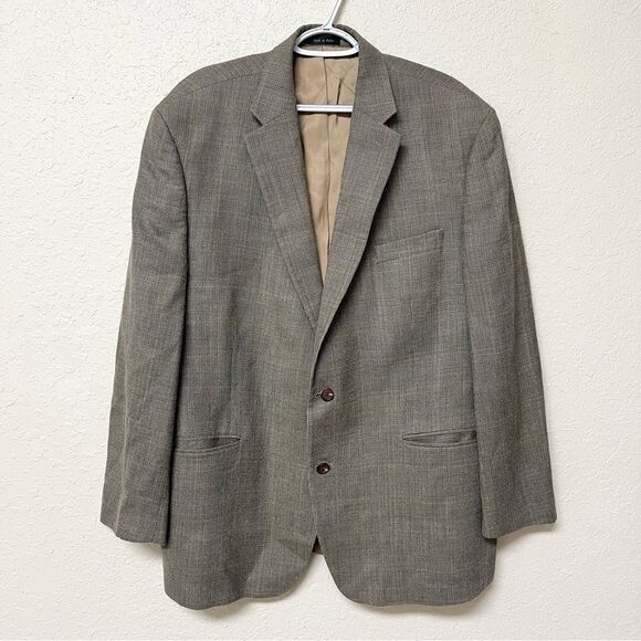 Lauren Ralph Lauren Green Label Blazer Sport Coat Size 48R Two Button Silk Wool - Picture 1 of 8